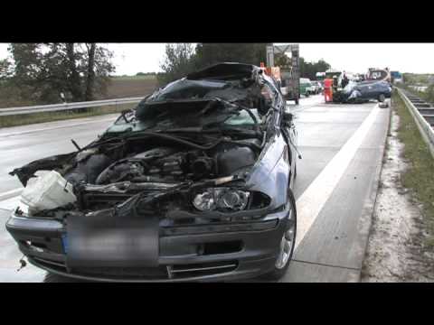 Doppelunfall auf der BAB4 bei Meerane (Sachsen) 04.09.2007