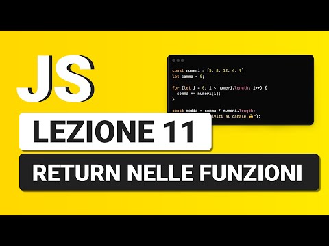 Javascript Tutorial Italian 11 - Return values ​​from Functions