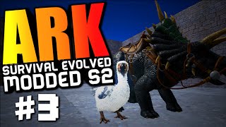 Ark Survival Evolved Badass Giganto Vs Alpha Carno Fighting Ancient Dino Modded 7 Ark Gameplay Free Online Games