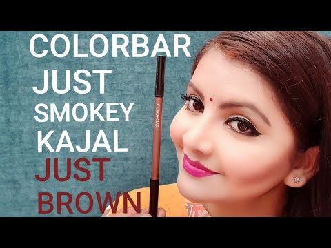 Colorbar just smokey eye pencil kajal review & demo | just brown | RARA | best brown kajal ever | Video