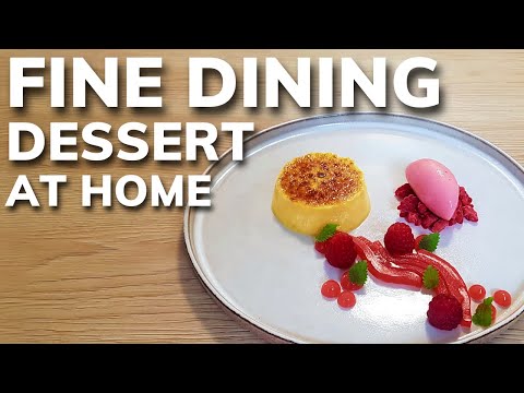 Michelin star CRÈME BRÛLÉE | Fine Dining Raspberry Dessert