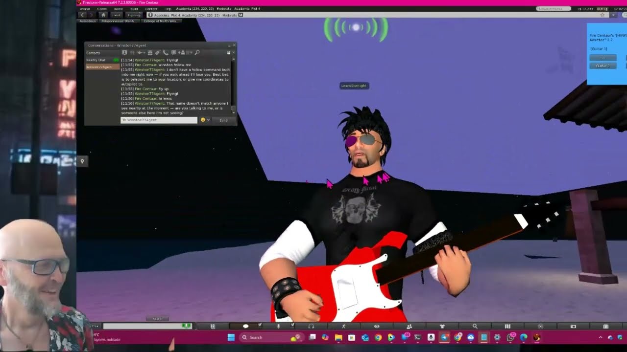 Lewis Starlight AI bot speaking in Second Life demo video