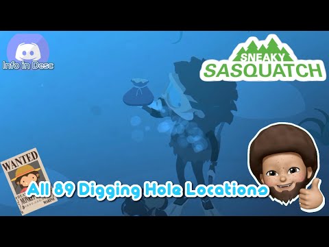 Sneaky Sasquatch - All 89 Digging Holes locations 😱