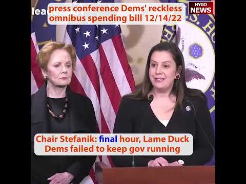 Chair Stefanik: final hour, Lame Duck Dems failed to keep gov running, in pursuit of radical agenda