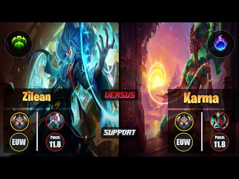 Challenger ZILEAN [Guardian] (Support) VS  KARMA - Challenger EUW Patch 11.8