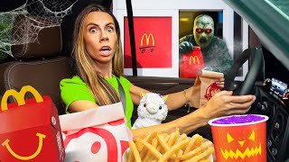 Eating ONLY Haunted Drive Thrus for 24 HOURS!