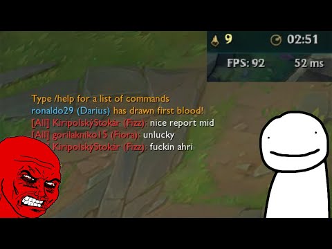 Tilting enemy in League of Legends SPEEDRUN