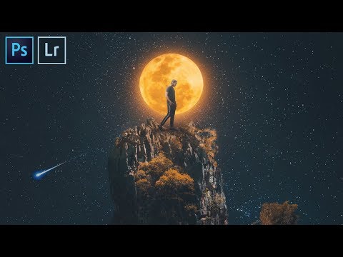 Surreal Moon Photo Manipulation | Photoshop Speed Art Video | Pixeleyes