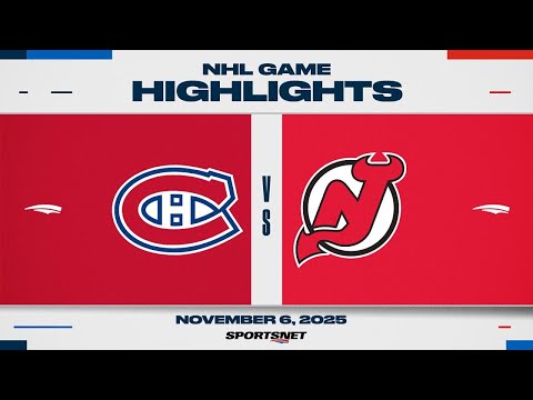 NHL Highlights | Canadiens vs. Devils - November 6, 2025