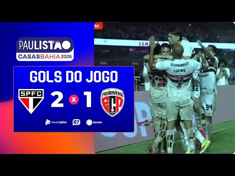 São Paulo 2 x 1 Primavera: check out the goals from the game with commentary by Cleber Machado.