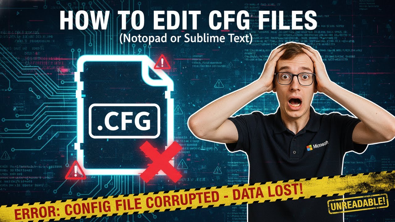 How to Edit CFG Files (Notepad or Sublime Text)