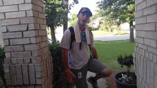 Mr. Knock 3 times and ring the bell