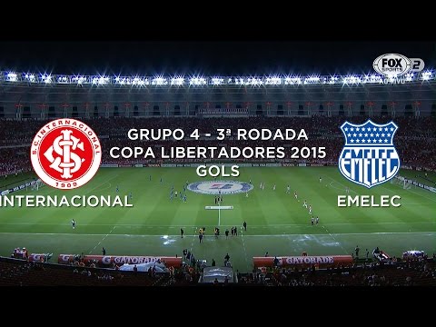 Gols - Internacional 3 x 2 Emelec-EQU - Libertadores - 04/03/2015