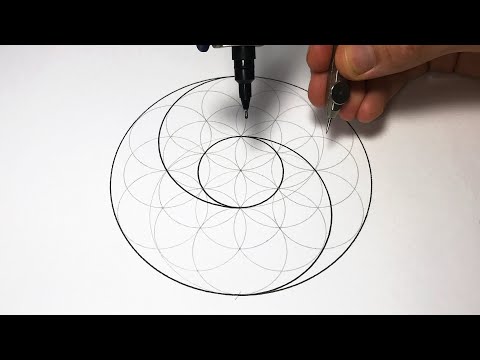 Relaxing Pentagram Mandala Drawing Process