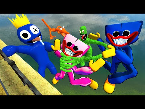 Gmod FNF Poppy Playtime Huggy Wuggy vs Roblox Rainbow Friends Funny Ragdolls vol.2