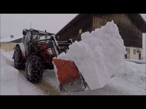 Schneechaos 2019, Winterlandschaft, Salzburg, Massey Ferguson, Steyr, Lasco, Extremwinter, alpen