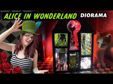 I upcycled an old cabinet into an Alice in Wonderland Infinity Mirror