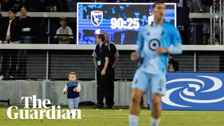 Toddler wanders on to field and interrupts MLS game