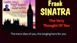 The Very Thought Of You Frank Sinatra   with Lyrics