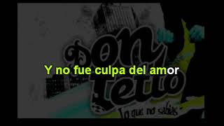 Don tetto - Adicto al dolor (Karaoke)