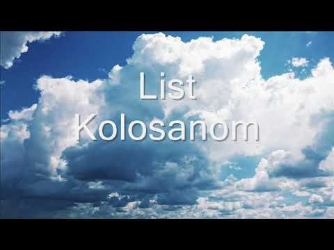 12. (Slovensky) zvuková Biblia. List Kolosanom