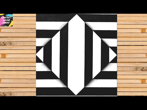 How to draw like 3D geometric square optical illusion | 3D trick art on paper