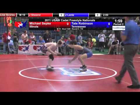 Cadet Freestyle 119 - Tate Robinson (TN) vs. Michael Sepke (IL)