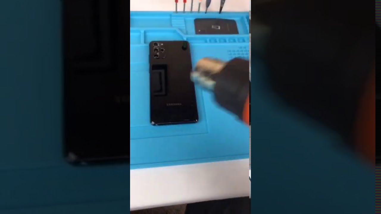 Watch video S20+ Screen Replacement... This ones bad! #Shorts Now S20+ Screen Replacement... This ones bad! #Shorts