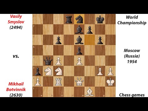Vasily Smyslov vs. Mikhail Botvinnik | World Championship Moscow (Russia) 1954 | Chess games