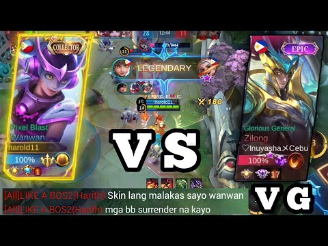 TOP GLOBAL WANWAN VS ZILONG WHO WILL WIN GAME PLAY ROAD TO MYTHICAL GLORY ||MLBB||