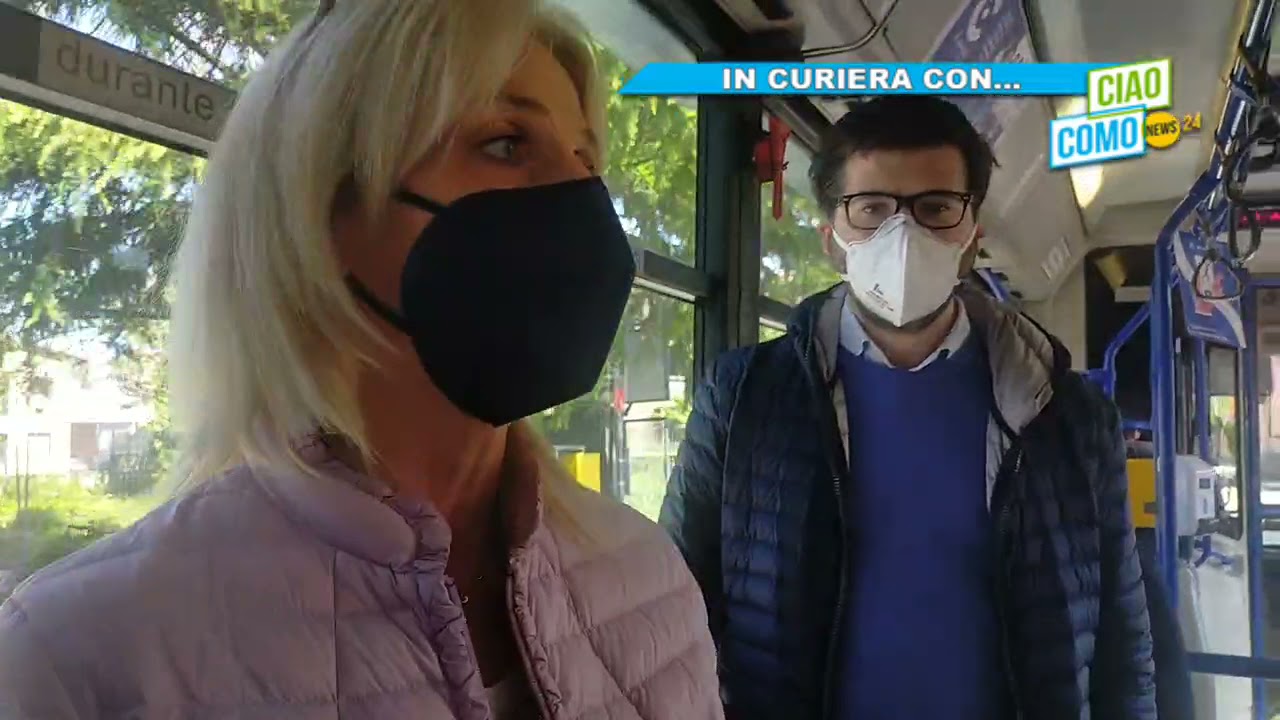 Sulla curiera ASF Autolinee con l’assessore alla sicurezza di Como Negretti