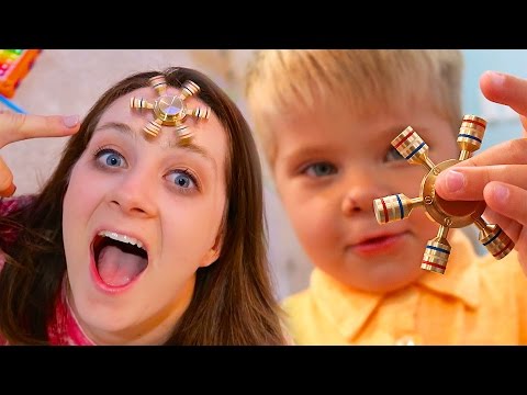 FIDGET SPINNER TRICKS! 1000MPH! New Fidget Spinner vs Toddler! Video
