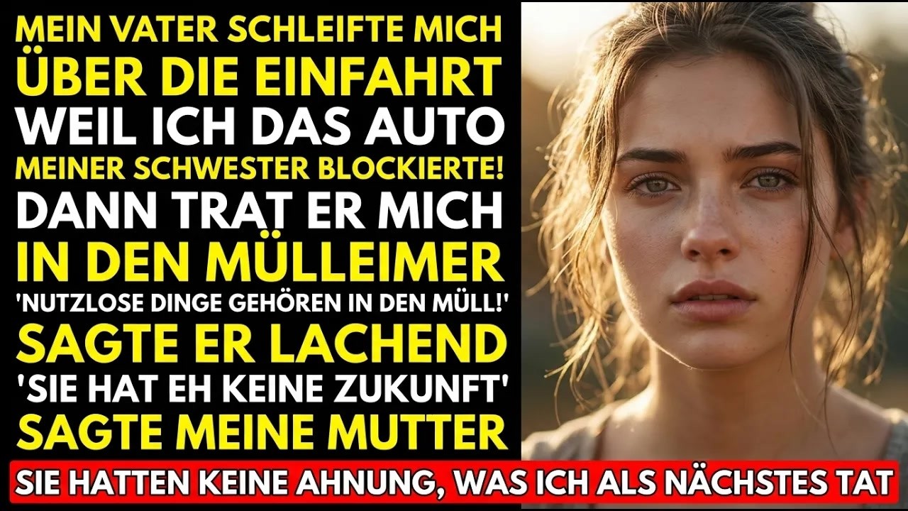 Mein Vater schleifte mich über die Einfahrt – und warf mich dann in den Müll