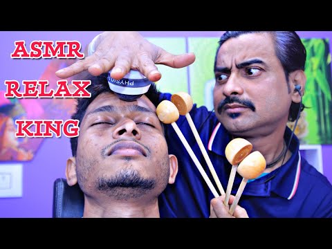 ASMR relax king head massage with neck crack | Relaxing Tingles | ASMR sound | ASMR tools & triggers