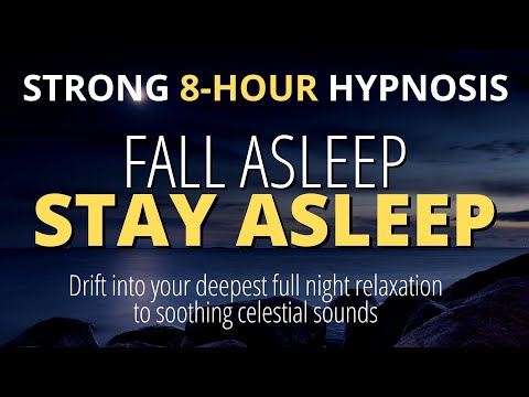 Sleep hypnosis For Deep Sleep  (Strong) | Fall Asleep Fast | 8-hour Dark Screen