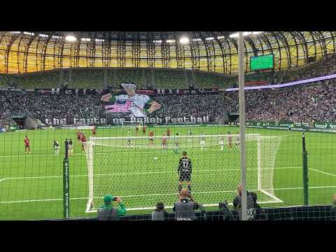Lechia Gdańsk - Rapid Wien 28.07.2022  penalty nearly saved by Kuciak (0:2)
