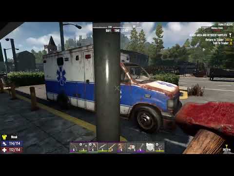 7 Days to Die Alpha 21 episode 4 First hoard night chaos