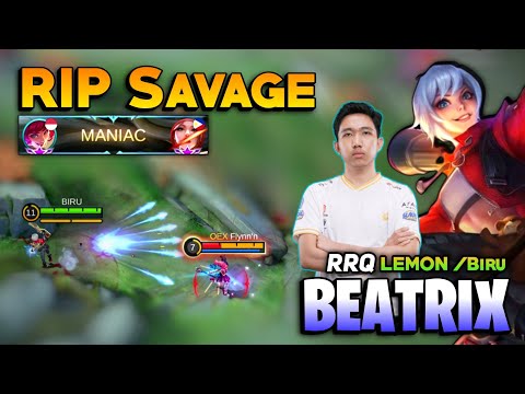 RIP SAVAGE! Beatrix Offlane Monster [ Top Global Beatrix Gameplay ] By RRQ Lemon - Mobile Legends