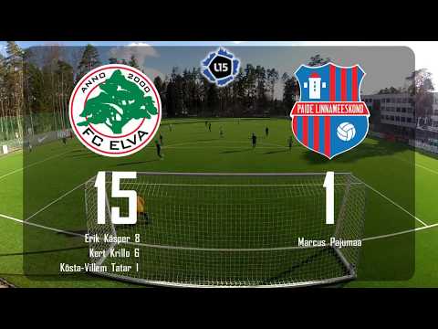 3. voor 2018: FC Elva (04) - Paide LM Türi (04) 15:1 (9:0)