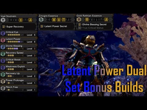 MHW Iceborne: Latent Power Secret Double Set Bonus Builds!