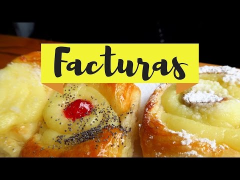 Eating facturas argentinas (Argentine pastries) in Buenos Aires, Argentina
