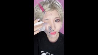 厚塗りコスプレメイクを半顔落とすとギャップがすごいｗスルスル落ちて気持ちよすぎる！！！　#Shorts
