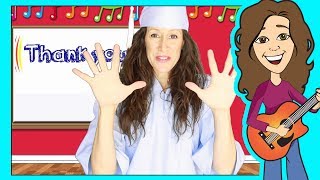 Video thumbnail of "Graduation Song Thank you for kids, children & babies with lyrics and tutorial  | Patty Shukla"