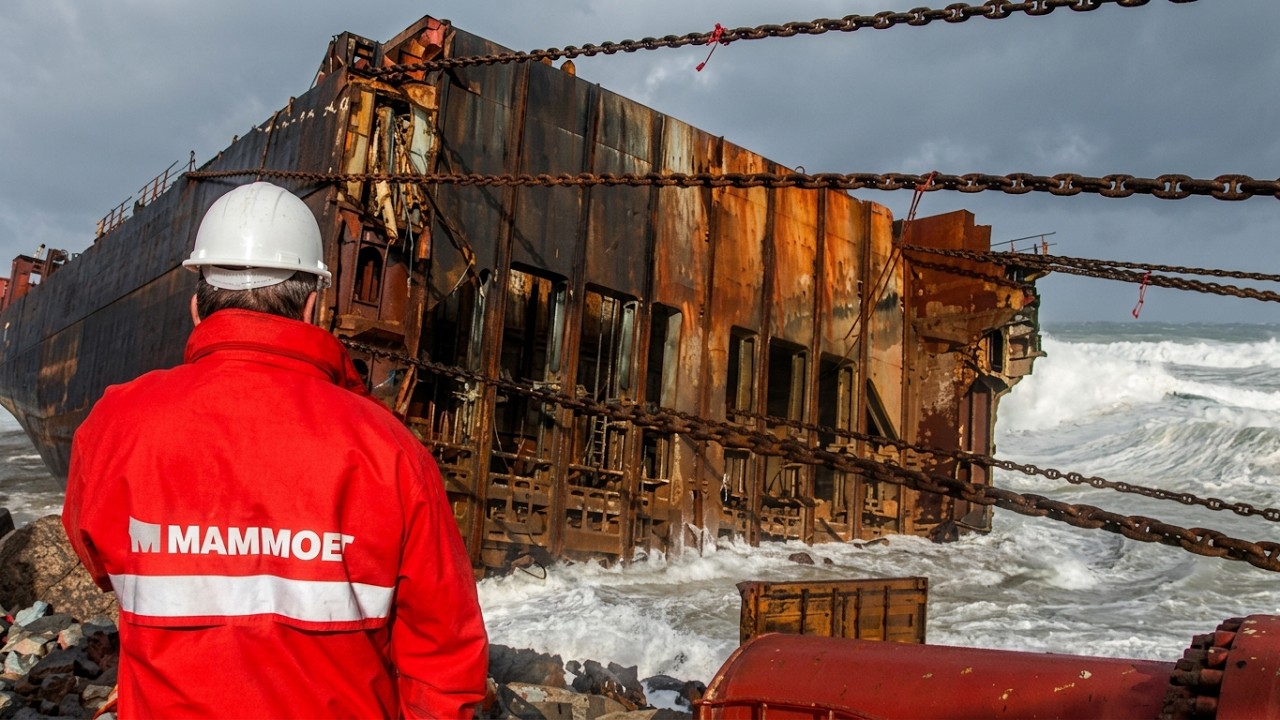 How a 16,800-Ton Shipwreck Was Pulled Onto a Beach