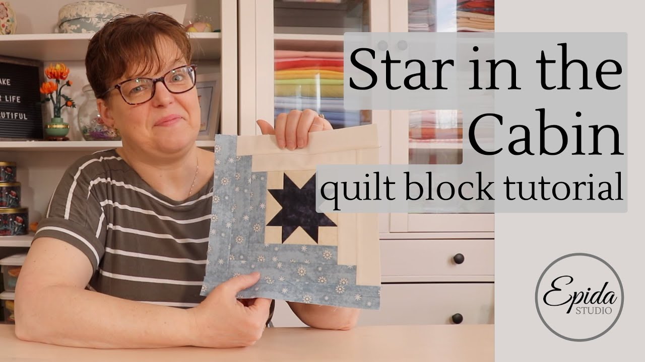 Star in the Cabin quilt block tutorial