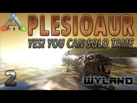 ARK Survival Evolved - How To - Solo Tame a Plesiosaur - Very Easy Method