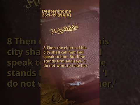 Deuteronomy 25:1-19 (NKJV)