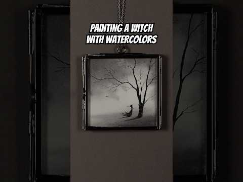 Painting a Witch with Watercolors #shorts #art