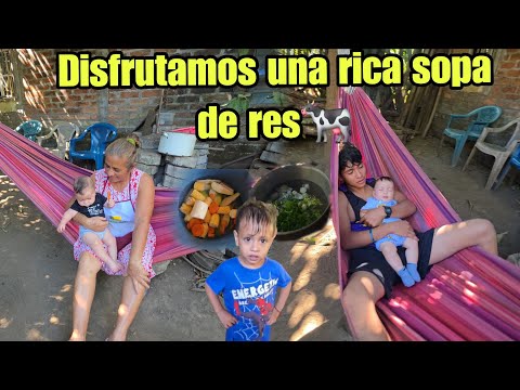 Joelito y su hermanito nos acompañan a tomar sopa de res😱😊Miren Luquitas disfruta a su papá🥰