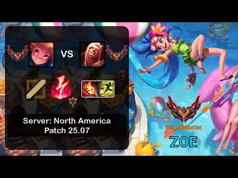 Zoe Mid vs Vladimir - NA GrandMaster - Patch 25.07